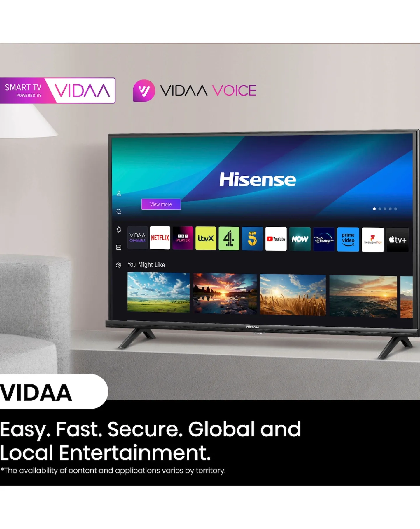 Hisense 40in 40A4NTUK Smart Full HD LED Freeview TV