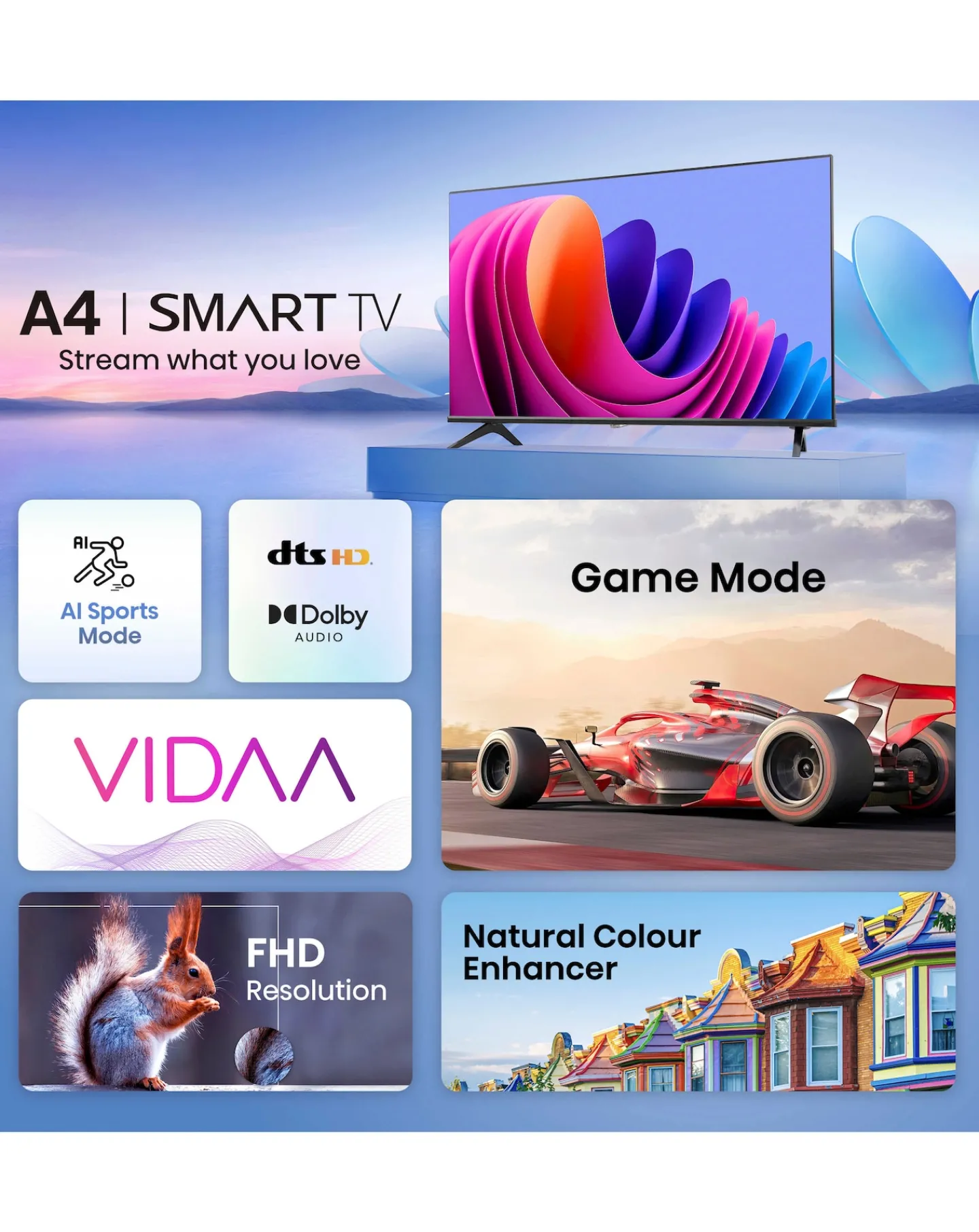 Hisense 40in 40A4NTUK Smart Full HD LED Freeview TV