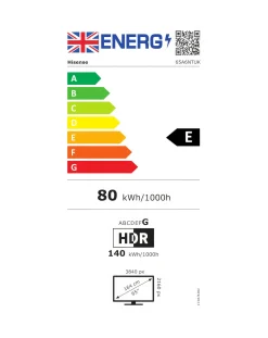 Hisense 65in 65A6NTUK Smart 4K UHD HDR LED TV with Amazon Alexa