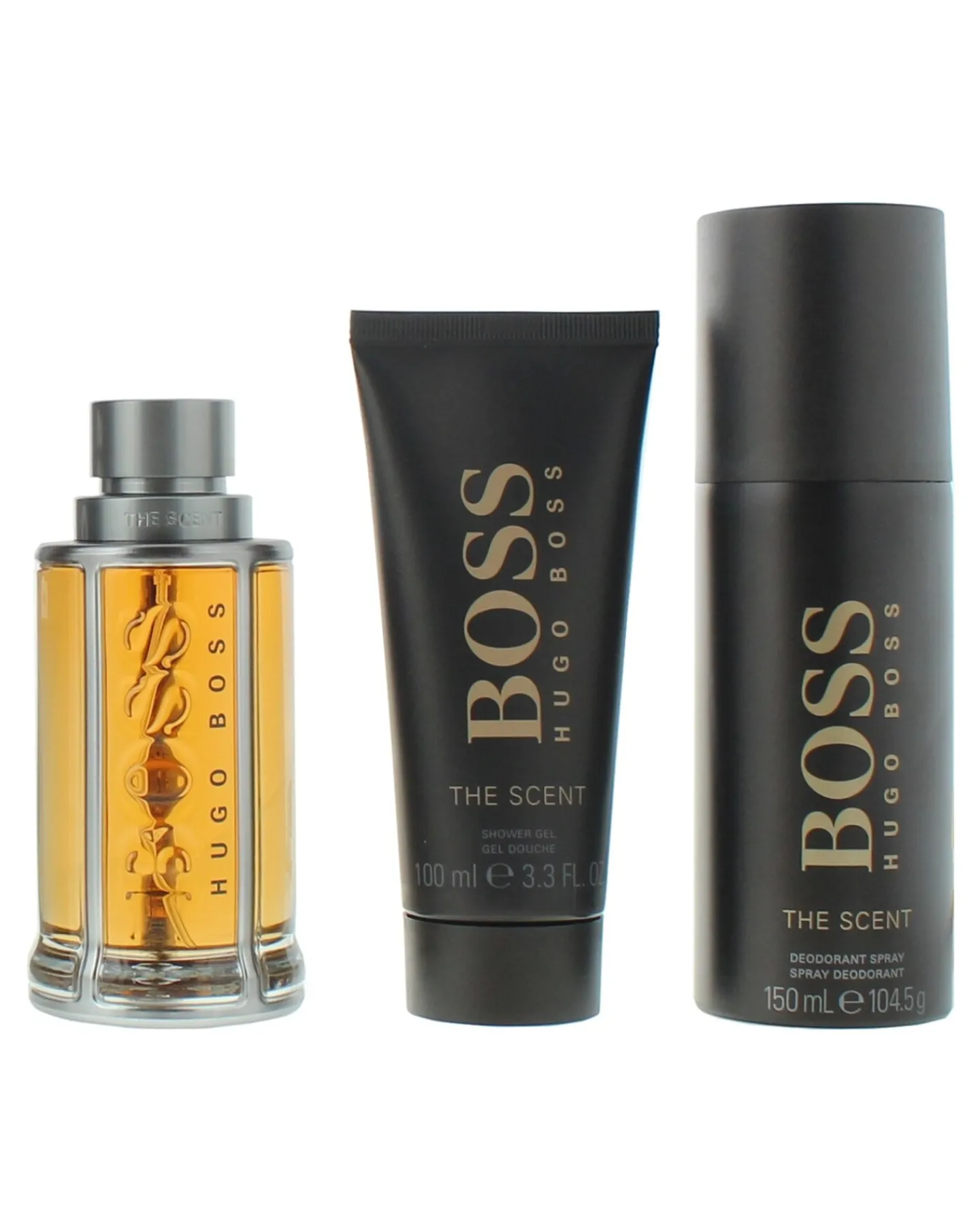 HUGO BOSS The Scent Gift Set: EDT 100ml Shower Gel 100ml Deo Spray 150ml