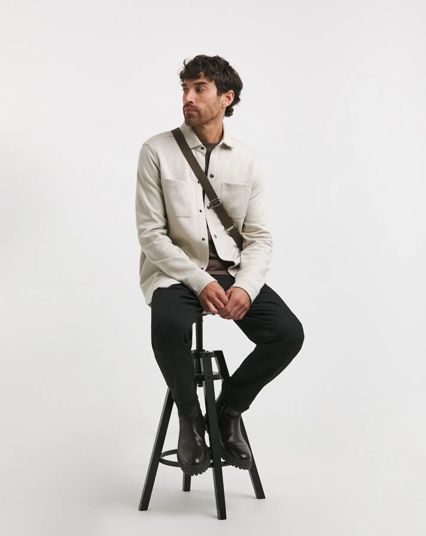 Jacamo Interlock Button Shacket Reg