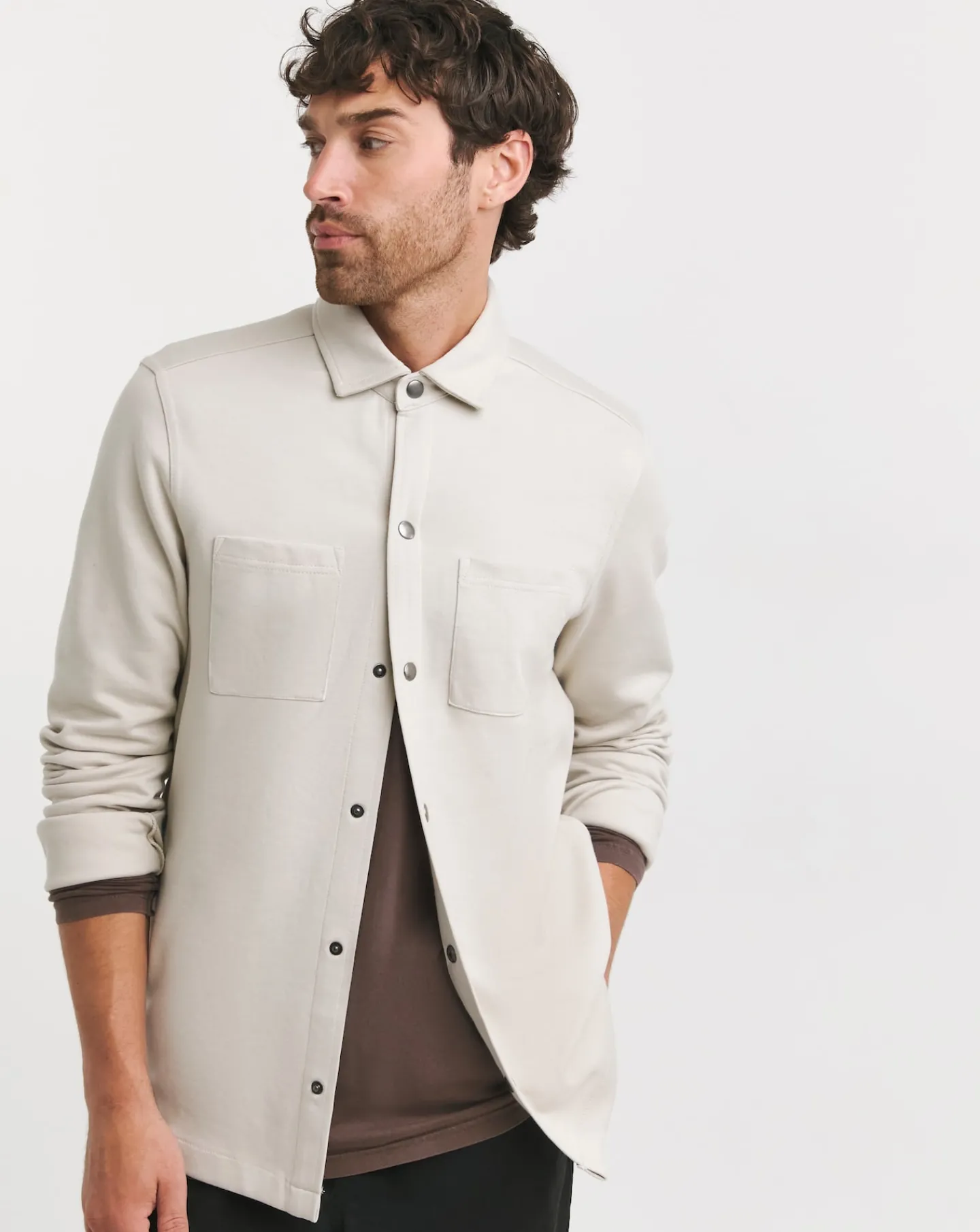 Jacamo Interlock Button Shacket Reg