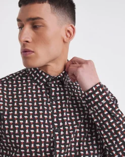 Jacamo Premium Formal Geo Print Shirt