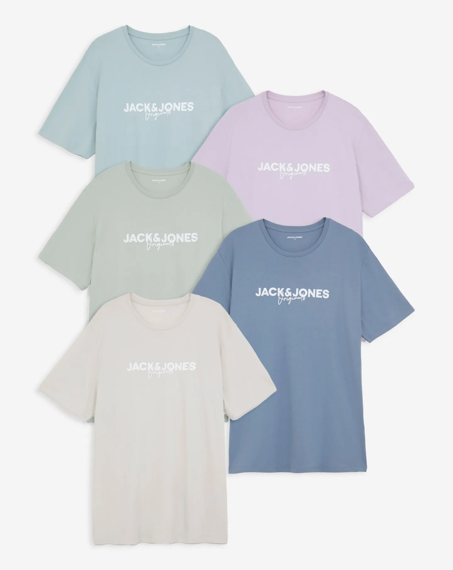 JACK & JONES Jack & Jones Bogota Crew Neck T-Shirt 5 Pack