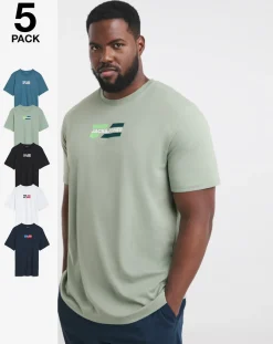 JACK & JONES Jack & Jones Corp Graphic 5 Pack T-Shirt