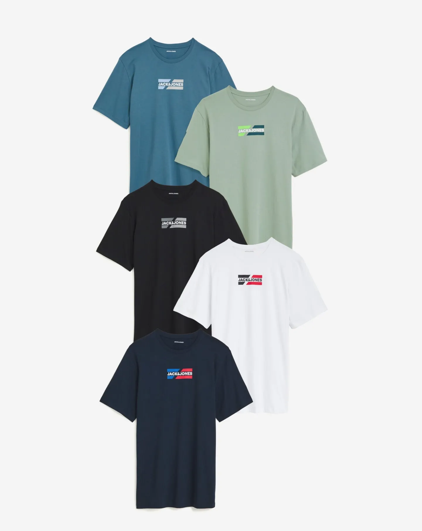 JACK & JONES Jack & Jones Corp Graphic 5 Pack T-Shirt