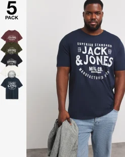 JACK & JONES Jack & Jones Jeans 5 Pack T-Shirt