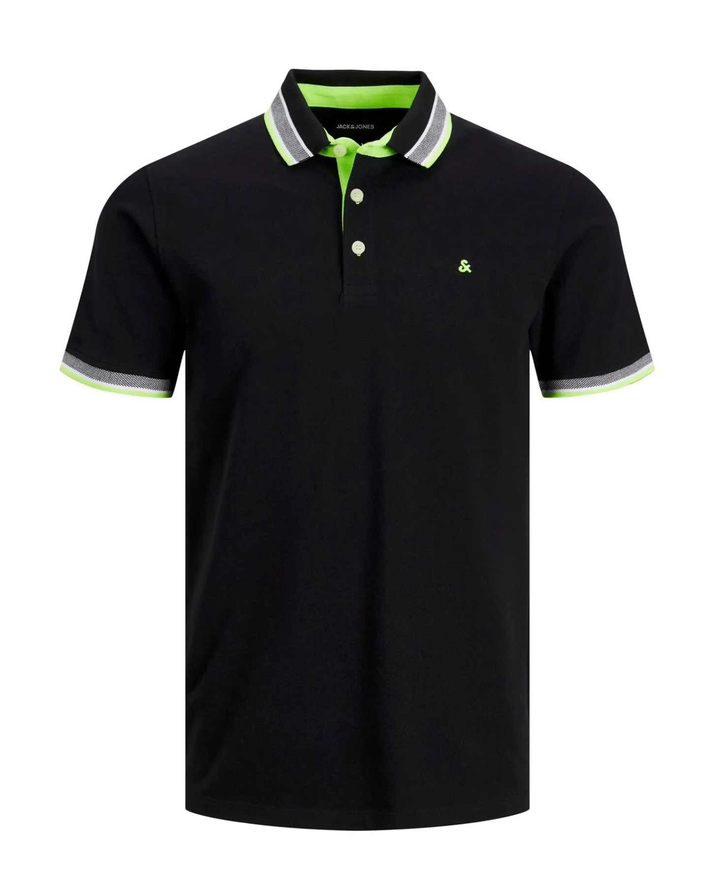 JACK & JONES Jack & Jones Paulos Polo In Black Neon
