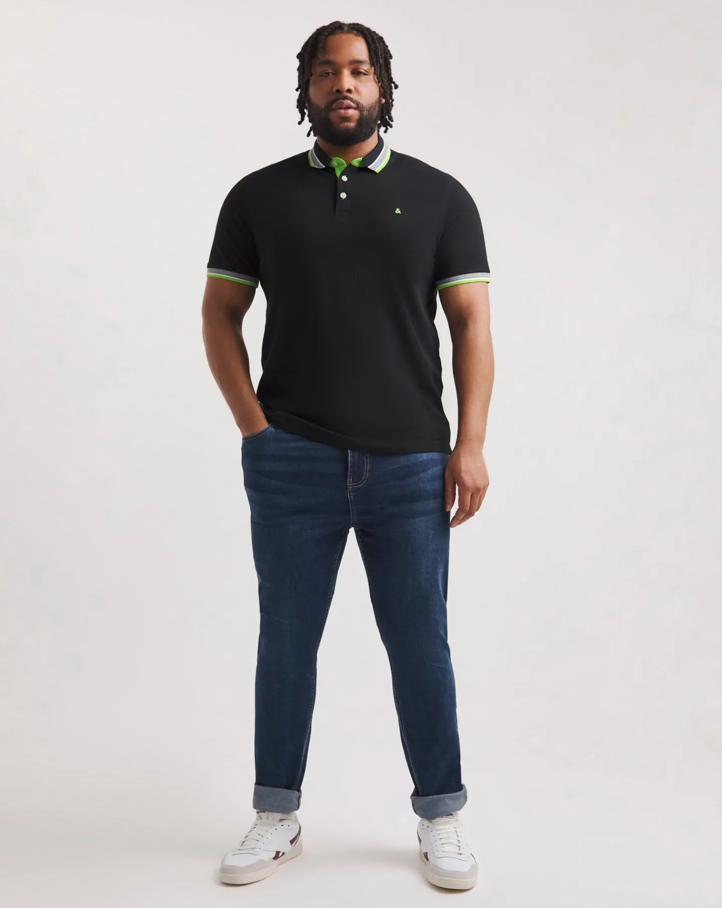 JACK & JONES Jack & Jones Paulos Polo In Black Neon