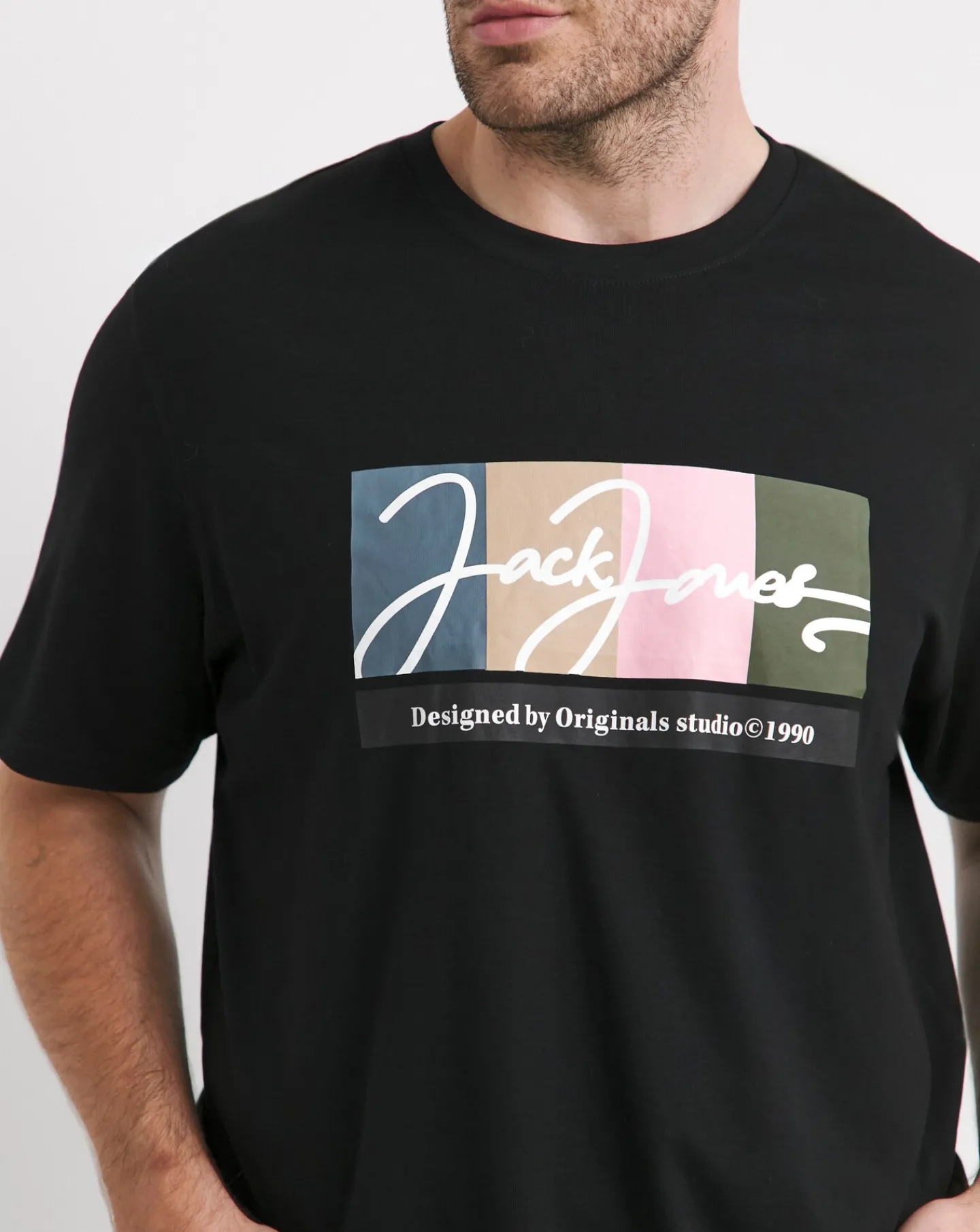 JACK & JONES Jack & Jones Portland Block Branding T-Shirt