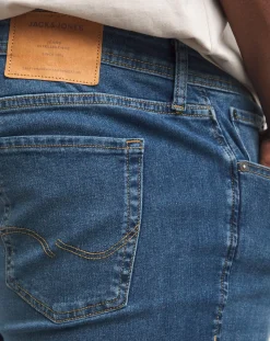 JACK & JONES Jack & Jones Slim Tapered Fit Glenn Jeans in Mid Wash