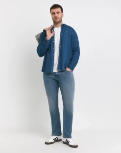 JACK & JONES Jack & Jones Slim Tapered Fit Glenn Jeans In Light Blue