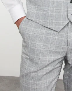 Elf|Jacamo Jasper Light Grey Check Suit Trouser