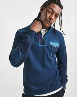 Joe Browns 1/4 Zip Acid Wash Sweatshirt