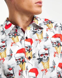 Joe Browns Christmas Skull Shirt Long Length
