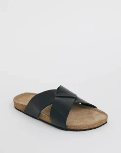 Joe Browns Cross Strap Wide fit Leather Sandals