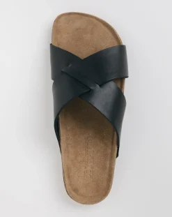 Joe Browns Cross Strap Wide fit Leather Sandals