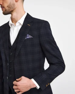 Joe Browns Navy Check Suit Jacket