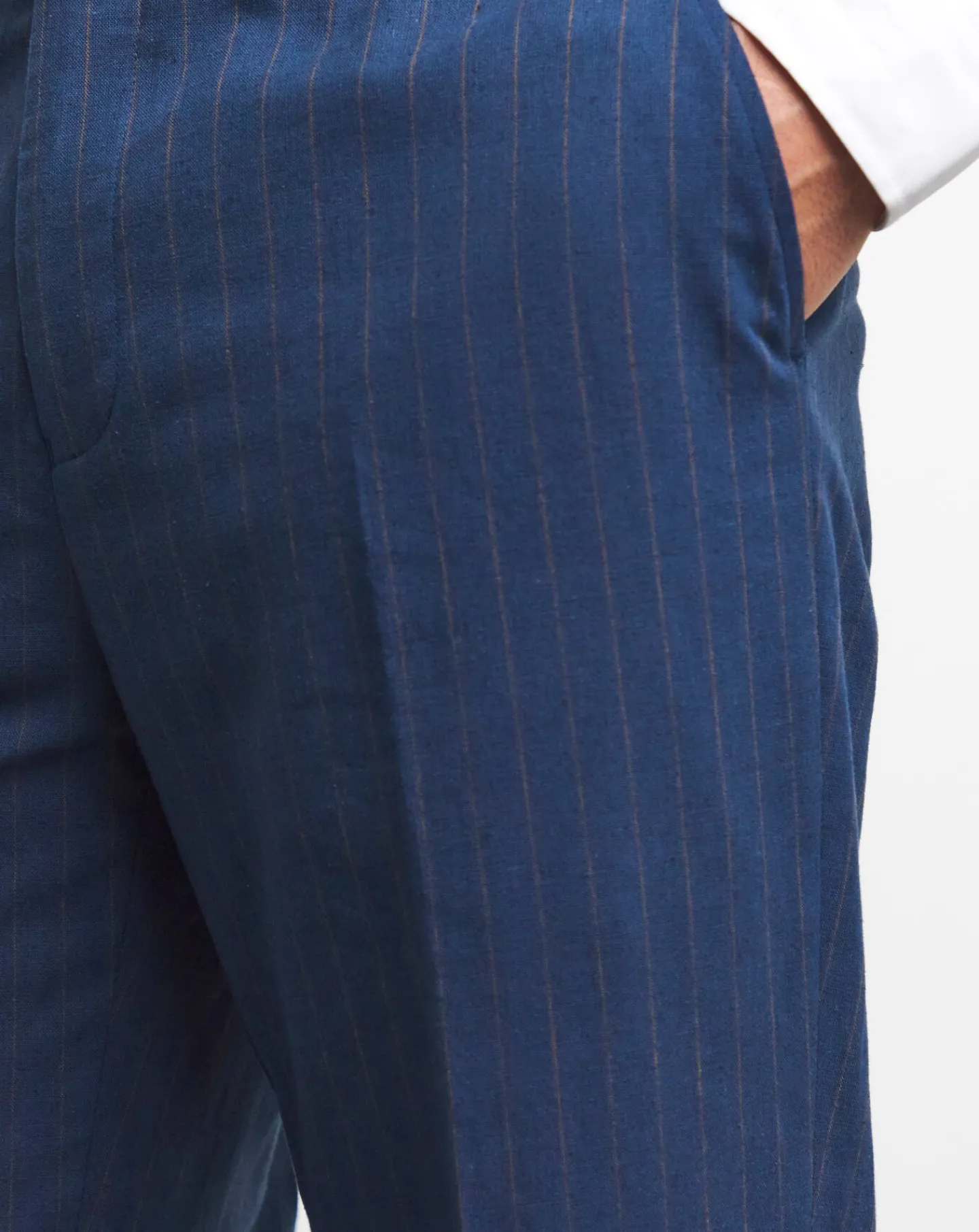 Joe Browns Striped Cotton Linen Suit Trouser