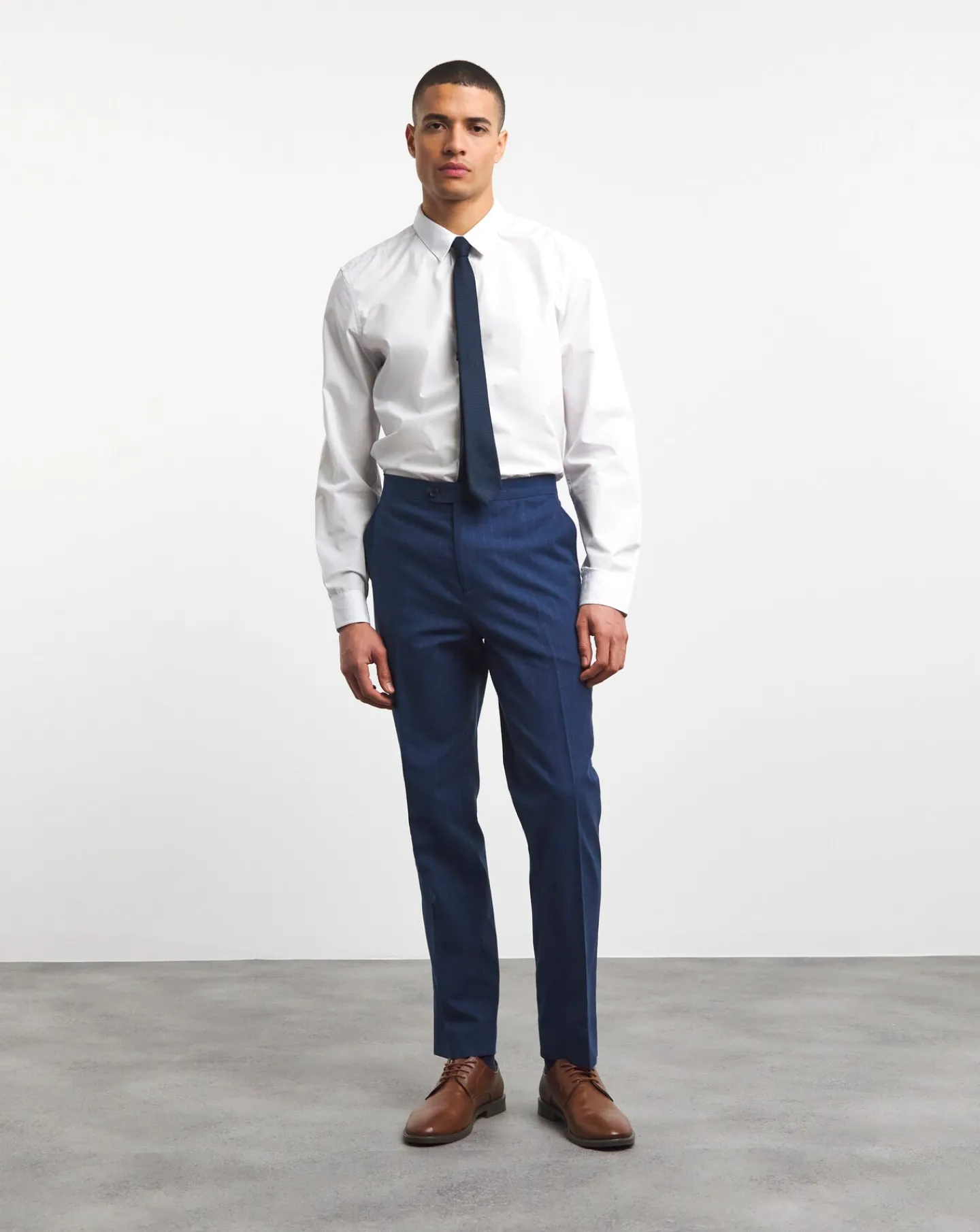Joe Browns Striped Cotton Linen Suit Trouser