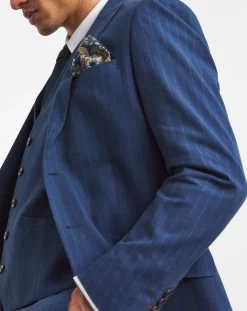 Joe Browns Striped Cotton Linen Suit Blazer