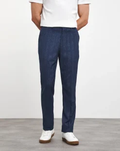 Elf|Jacamo Jonny Navy Check Suit Trouser