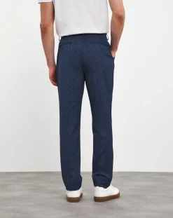 Elf|Jacamo Jonny Navy Check Suit Trouser