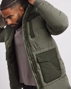 Jacamo Mid Length Ripstop Padded Coat