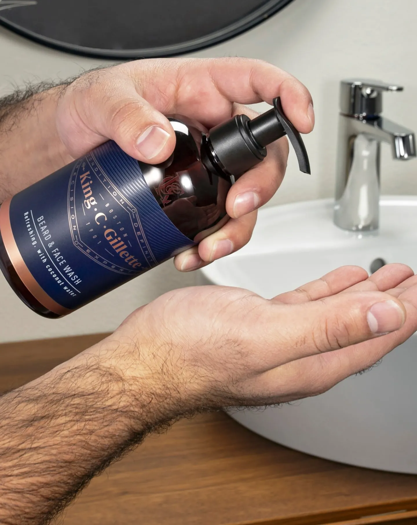 Gillette King C Washbag: Wash, Balm + Comb