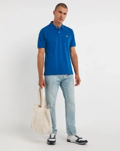 Lacoste Classic Bright Blue Short Sleeved Polo