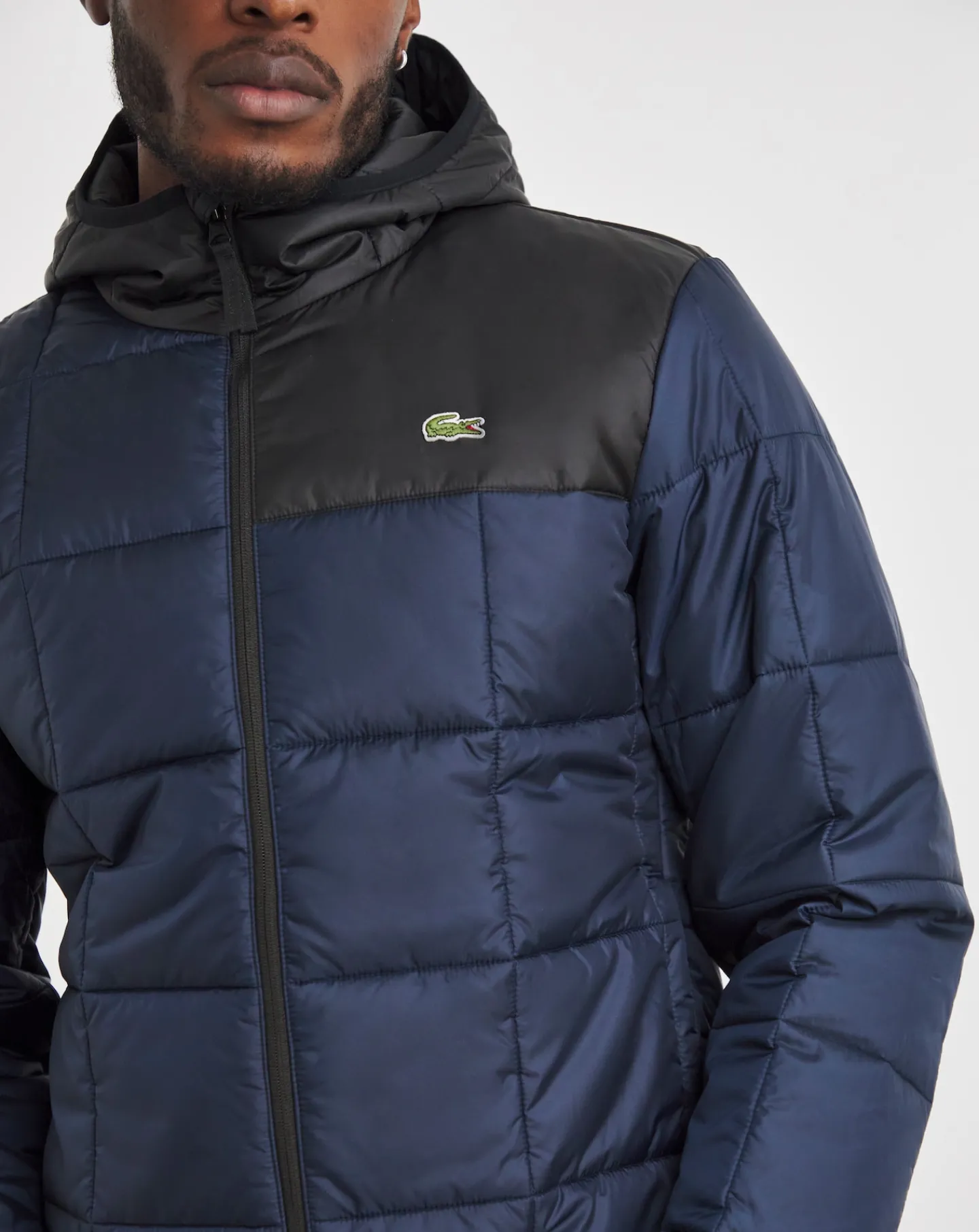 Lacoste Colourblock Padded Hooded Jacket