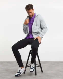 Lacoste Grey Classic Zip Through Hoodie