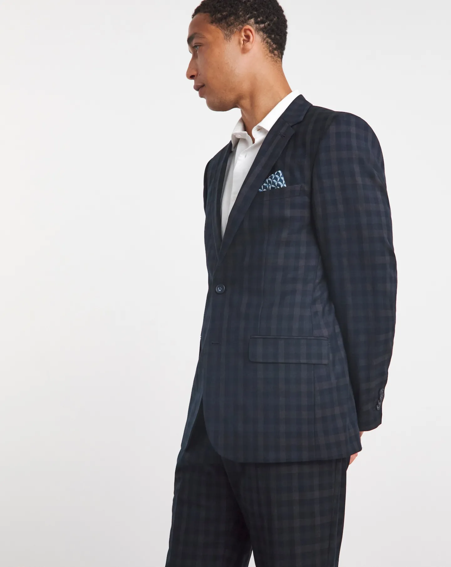 Jacamo Large Gingham Check Suit Jacket