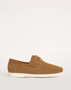 Jacamo Leather Look Boat Shoe Wide Fit