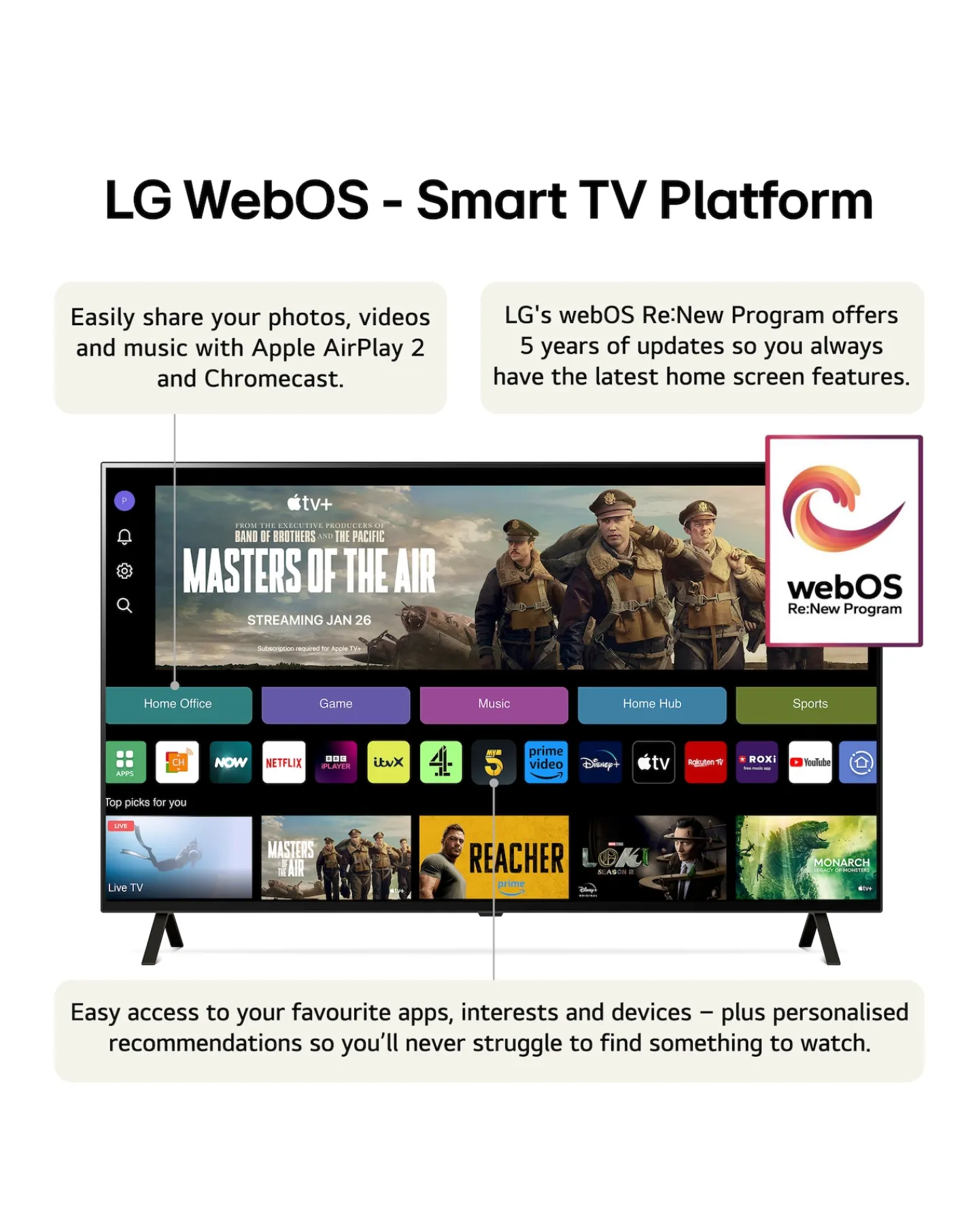 LG OLED65B46LA 65in OLED Advanced 4K UHD HDR Smart TV