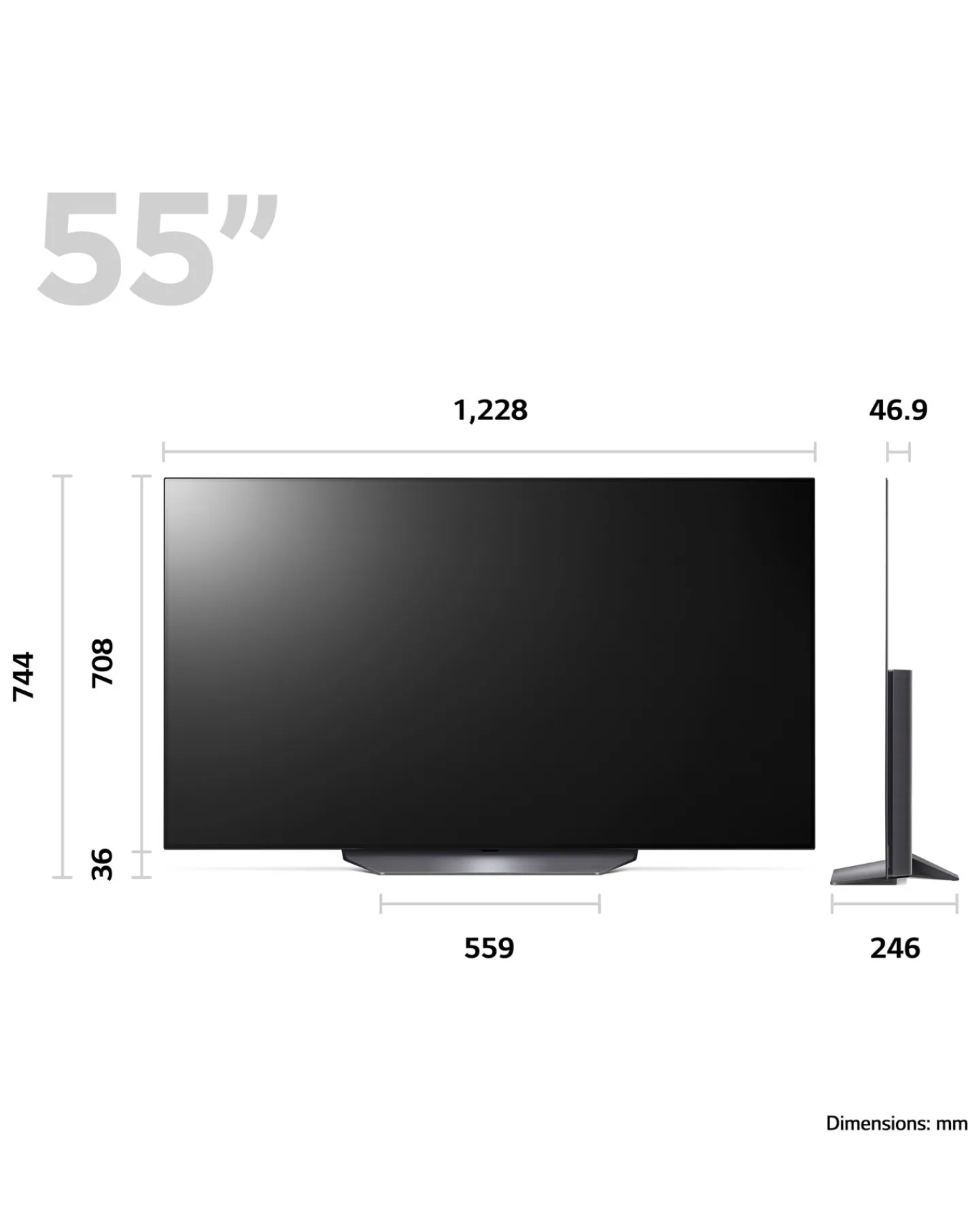 LG OLED55B36LA 55in OLED 4K UHD HDR Smart Freeview TV