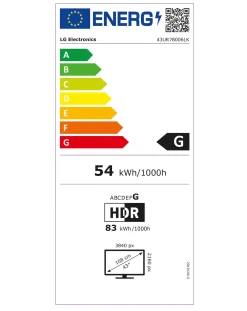 LG 43UR78006LK 43in LED 4K UHD HDR ThinQ Smart Freeview TV