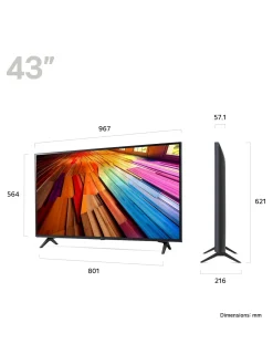 LG 43UT80006LA 43in LED 4K UHD HDR ThinQ Smart TV