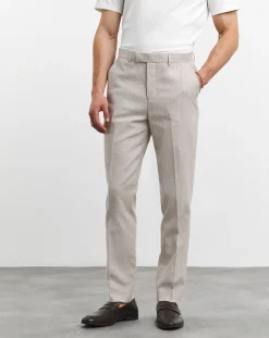 Jacamo Linen Blend Pinstripe Suit Trouser
