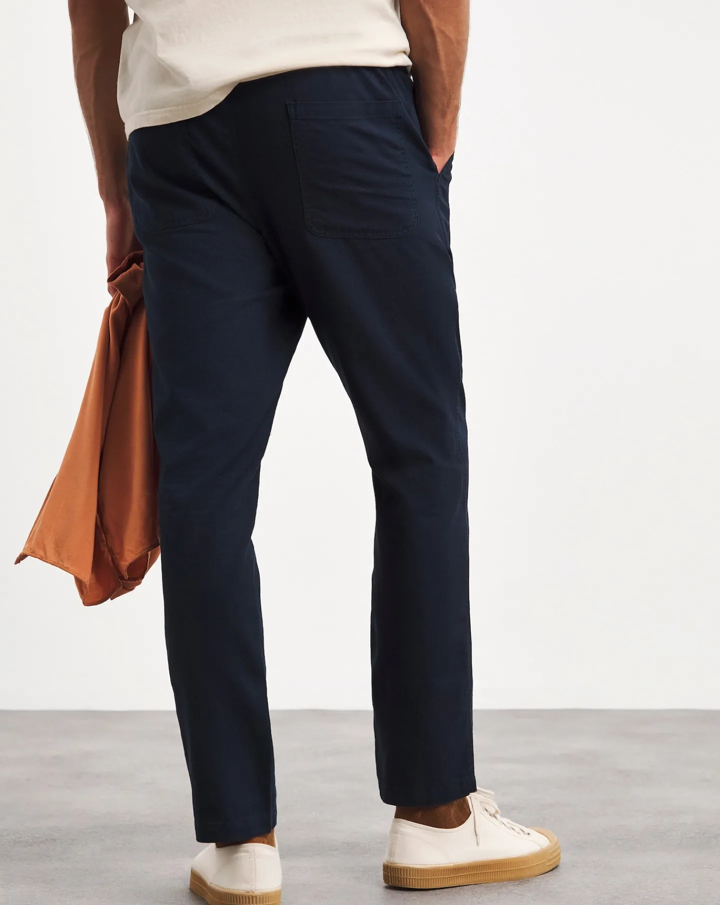 Jacamo Linen Blend Tapered Elasticated Trouser