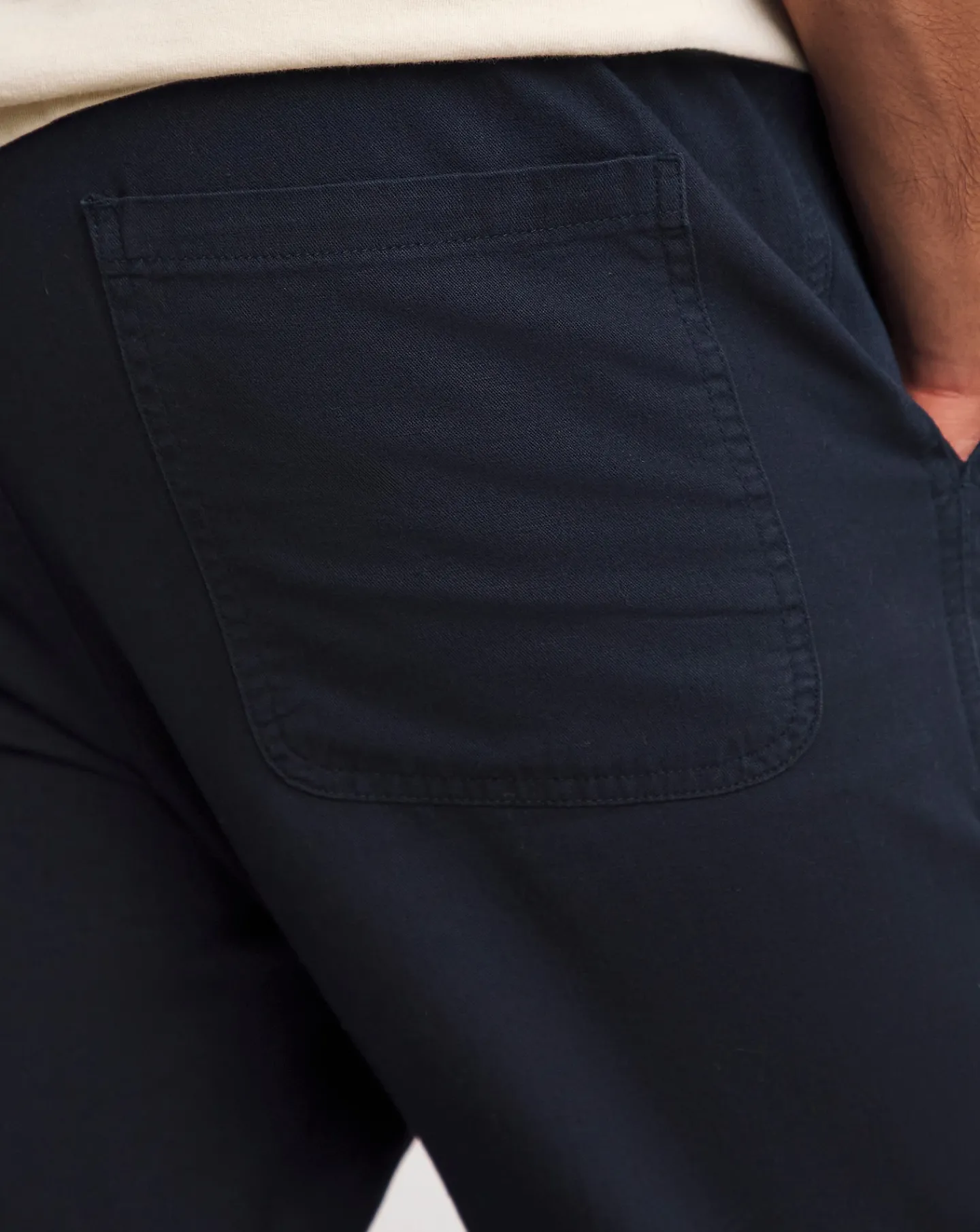 Jacamo Linen Blend Tapered Elasticated Trouser