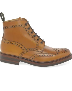 Loake Bedale Mens Wide Fit Brogue Boots