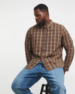 Jacamo Long Sleeve Button Checked Shirt