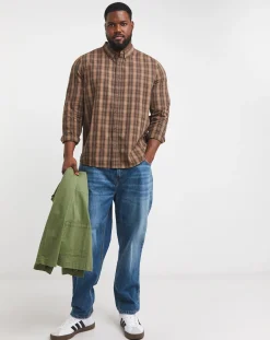 Jacamo Long Sleeve Button Checked Shirt