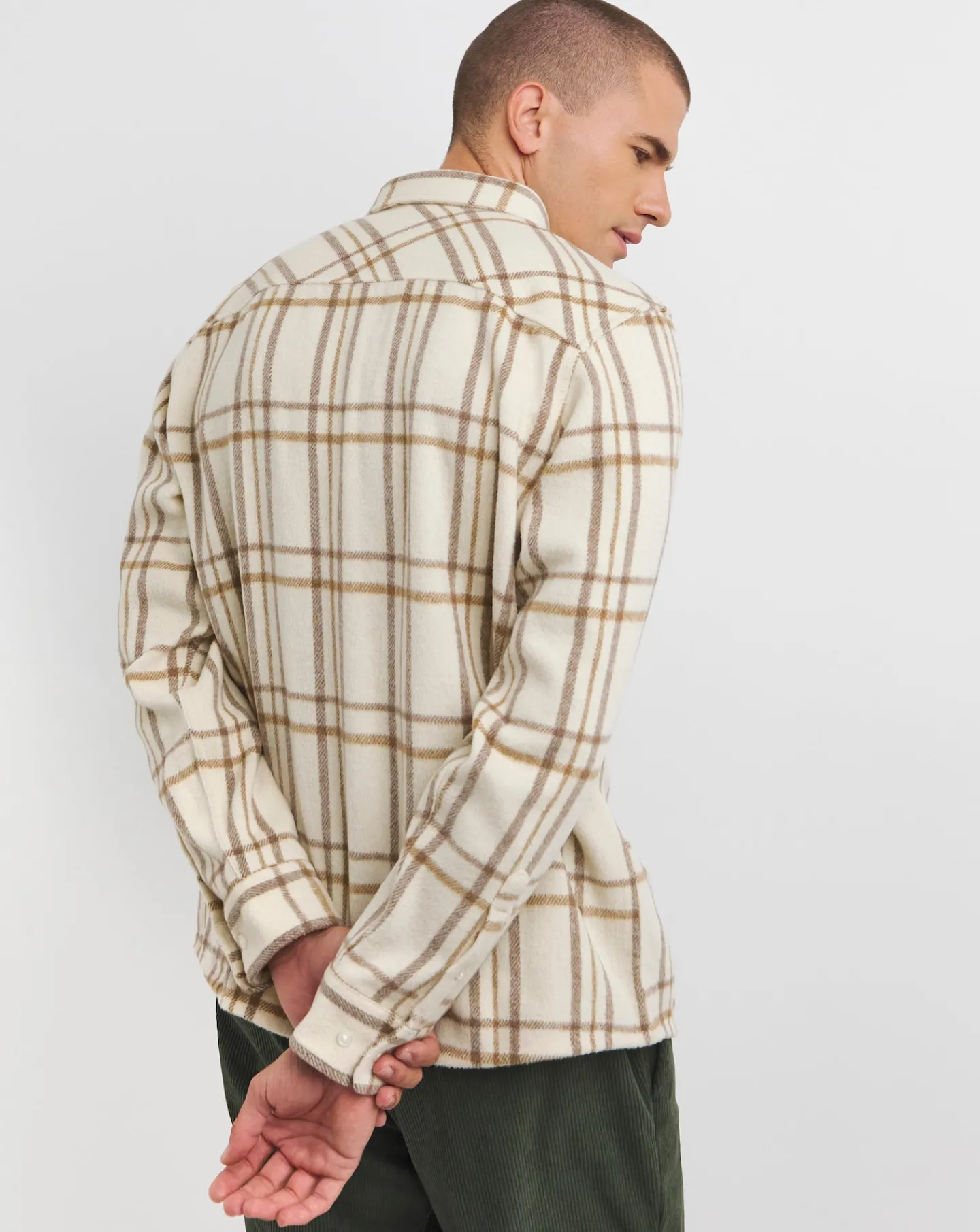 Jacamo Long Sleeve Button Down Checked Flannel Shirt