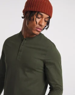 Jacamo Long Sleeve Grandad T-Shirt Long