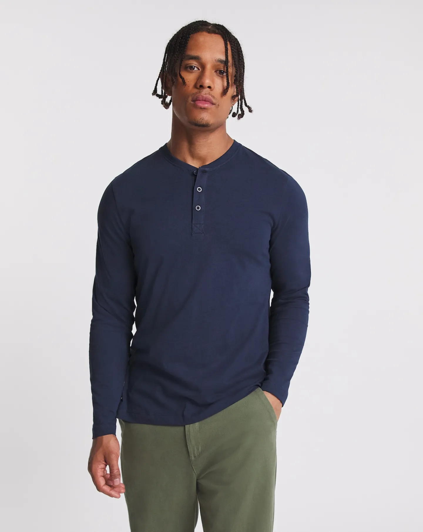 Jacamo Long Sleeve Grandad T-Shirt Long