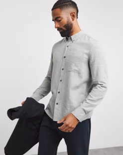 Jacamo Long Sleeve Textured Shirt
