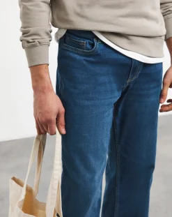 Jacamo Loose Fit Stretch Jeans Mid Wash
