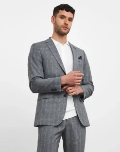 Jacamo Luke Grey Check Suit Jacket